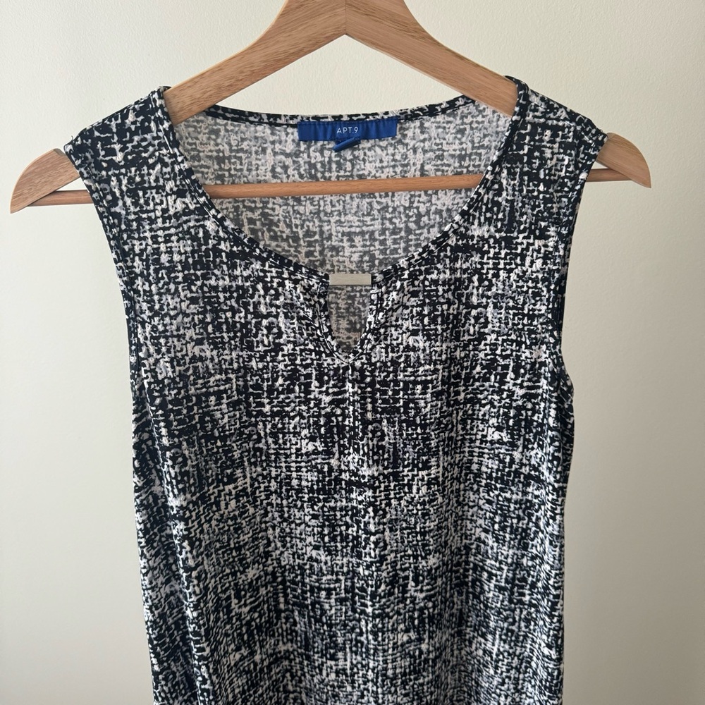Apt. 9 Black and White Sleeveless Dress